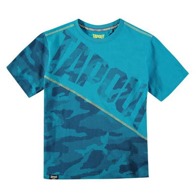 Tapout Camouflage Panel, koszulka dla chłopca, niebieska, Rozmiar 9-10 lat