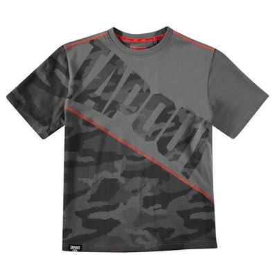 Tapout Camouflage Panel, koszulka dla chłopca, węgiel drzewny, Rozmiar 7-8 lat