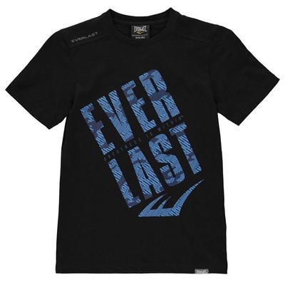 Everlast T Shirt, koszulka dla chłopców, czarna, Rozmiar 7-8 lat