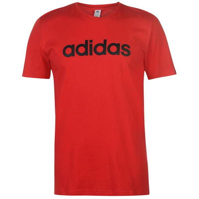 Adidas Linear Logo, koszulka męska, czerwona, Rozmiar XL