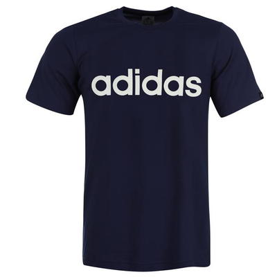Adidas Linear Logo, koszulka męska, granatowa, Rozmiar S