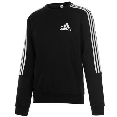 Adidas 3 Stripes Crew, bluza męska, czarna, Rozmiar XXL