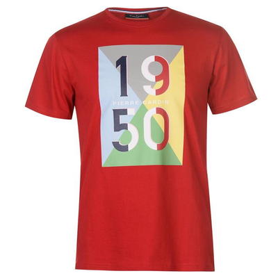 Pierre Cardin 1950, koszulka męska, czerwona, Rozmiar S