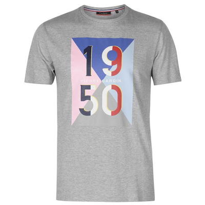 Pierre Cardin 1950, koszulka męska, szara, Rozmiar XXL