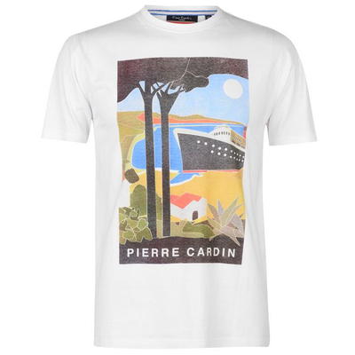 Pierre Cardin Vintage, koszulka męska, biała, Rozmiar S