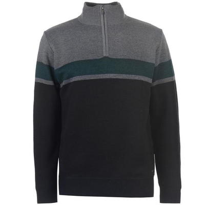 Pierre Cardin Quarter Zip, sweter męski, szaro-grafitowy, Rozmiar XXL