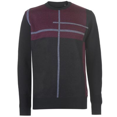 Pierre Cardin Geometric, dzianinowy sweter męski, czarny, Rozmiar XL