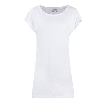 Biały t-shirt damski Lee Cooper bez nadruki z okrągłym dekoltem - rozmiar M