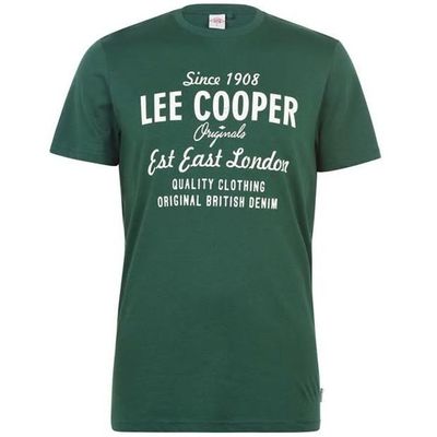Lee Cooper C Logo, koszulka męska, zielona