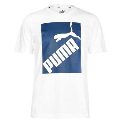 Puma Big Logo QT, koszulka męska, biała, Rozmiar S