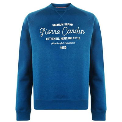 Pierre Cardin Print, bluza męska, niebieska, Rozmiar L