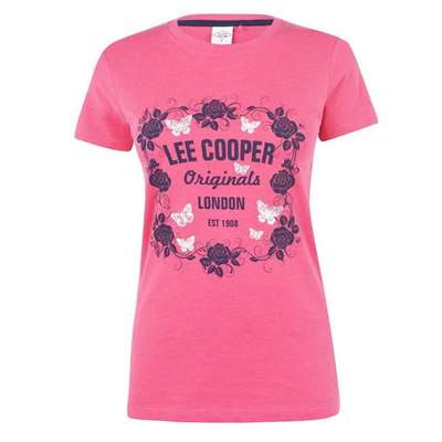 Lee Cooper CL, koszulka damska, różowa Marl, Rozmiar XS