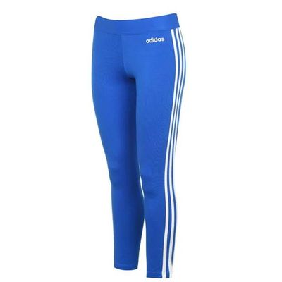 Adidas 3S, legginsy damskie, niebieskie, Rozmiar M