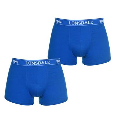 Lonsdale 2 sztuki, bokserki męskie, niebieskie, Rozmiar 3XL