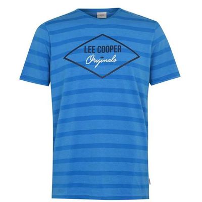Lee Cooper Logo koszulka męska, niebieska, Rozmiar L