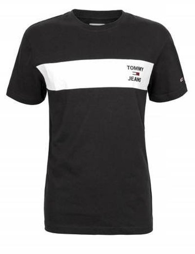 Tommy Hilfiger Jeans, T-Shirt męski, czarny, Rozmiar L