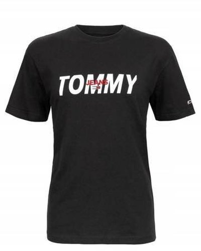 Tommy Hilfiger Jeans, T-Shirt męski 481, czarny, Rozmiar M