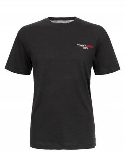 Tommy Hilfiger Jeans, T-Shirt męski CZY, czarna, Rozmiar S