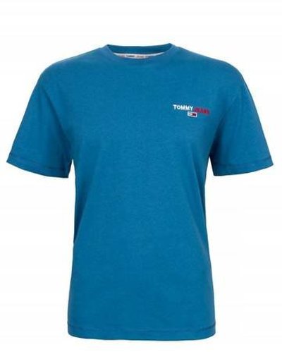 Tommy Hilfiger Jeans, T-Shirt męski CZY, niebieska, Rozmiar L