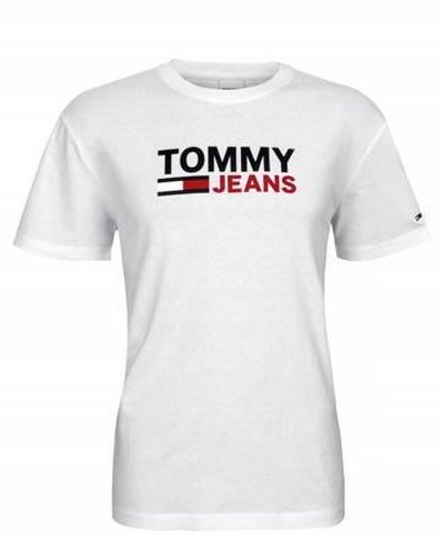 Tommy Hilfiger Jeans, T-Shirt męski 103, biała, Rozmiar L