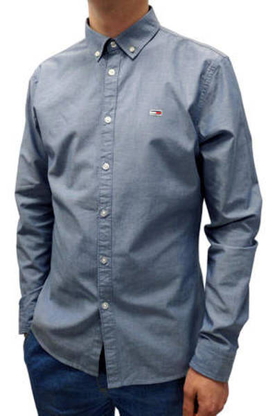 Tommy Hilfiger Jeans niebieska koszula męska CTY, Rozmiar XL