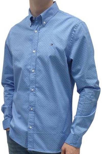 Tommy Hilfiger niebieska koszula męska z wzorkiem, Rozmiar S