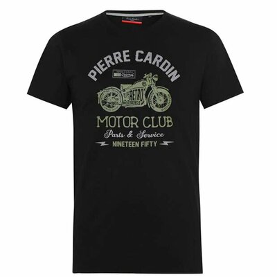 Pierre Cardin czarna koszulka męska, Rozmiar XXL