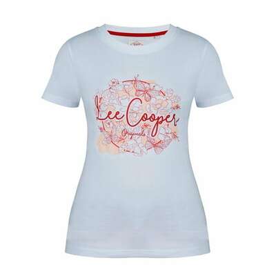 Lee Cooper CL biała koszulka damska, Rozmiar XS