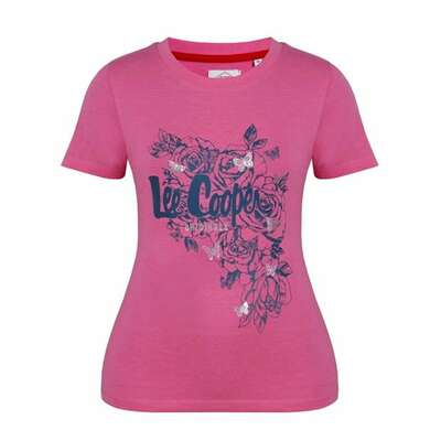 Lee Cooper CL różowa koszulka damska, Rozmiar XS