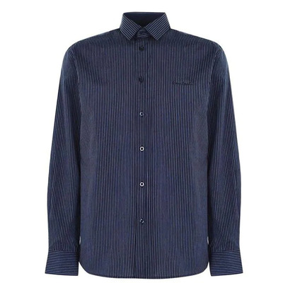 Granatowa koszula męska w paski Pierre Cardin, Rozmiar XL