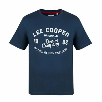 Lee Cooper koszulka męska niebieska C Logo, Rozmiar XXL