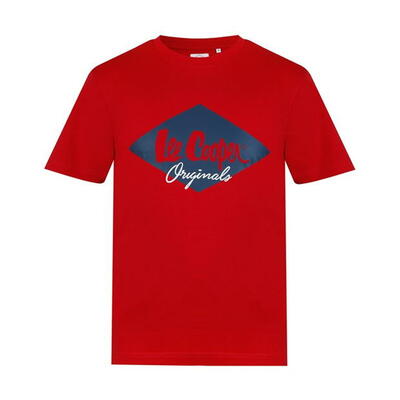 Lee Cooper koszulka męska czerwona Logo, Rozmiar L