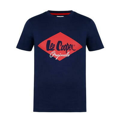 Lee Cooper granatowa koszulka męska Logo, Rozmiar XL