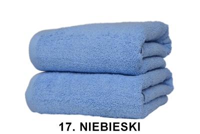 Niebieski ręcznik bawełniany City Sklep, Rozmiar 50x100 cm