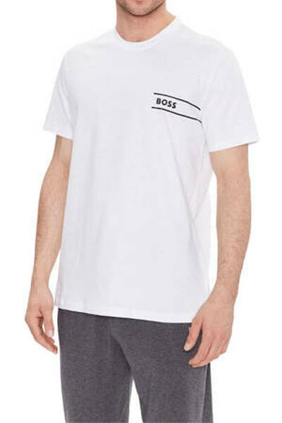 Hugo Boss biały T-shirt męskie, Rozmiar M