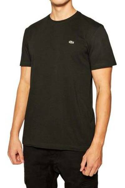LACOSTE czarna koszulka męski t-shirt bawełniany, Rozmiar XL