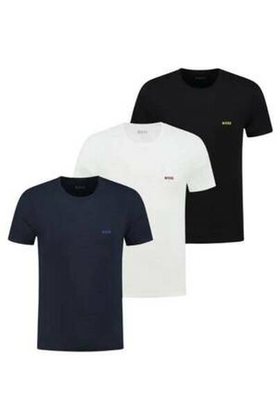 Hugo Boss T-shirt męski  3-pack granatowy, czarny, biały, Rozmiar L
