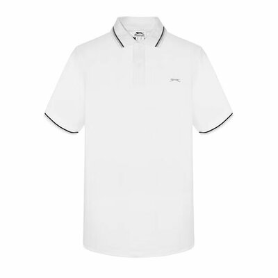 Męska koszulka polo Slazenger Tipped biała, Rozmiar L
