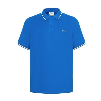 Męska koszulka polo niebieska royal Slazenger Tipped, Rozmiar XL