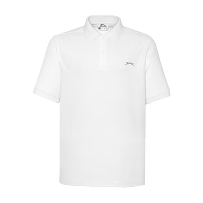 Slazenger Plain biała męska koszulka polo, Rozmiar L