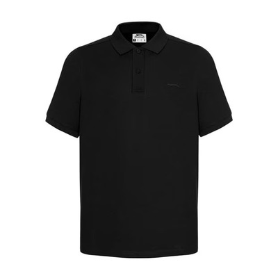 Slazenger Plain czarna koszulka męska polo, Rozmiar L