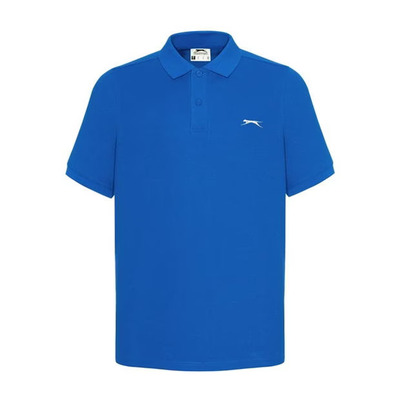 Slazenger Plain koszulka męska niebieska polo, Rozmiar L