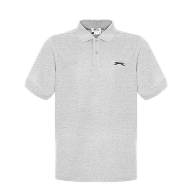 Slazenger Plain koszulka szara męska polo, Rozmiar XL