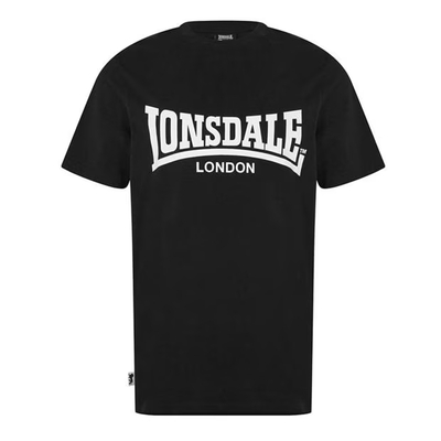 Lonsdale Essentials koszulka męska czarna z logo, Rozmiar L