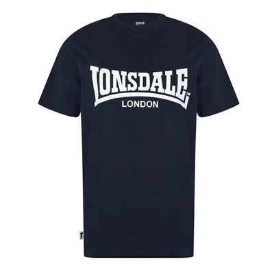 Lonsdale Essentials koszulka granatowa męska z logo, Rozmiar L