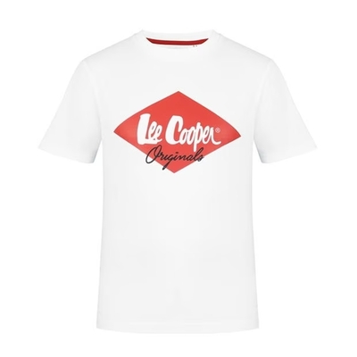 Koszulka Lee Cooper Logo biała, Rozmiar L