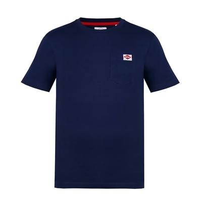 Granatowa koszulka męska z kieszenią Lee Cooper Essentials, Rozmiar XL