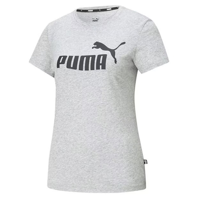 Szary T-shirt damski Puma No1 Logo QT, Rozmiar XS