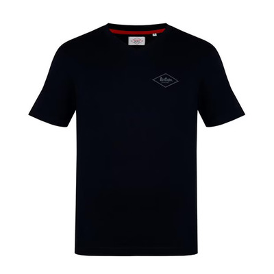 V dekolt czarna koszulka męska Lee Cooper Essentials, Rozmiar XL