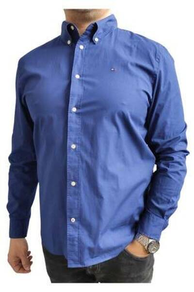 Tommy Hilfiger niebieska koszula męska Regular Fit, Rozmiar XXL